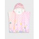 Παιδική Πετσέτα Θαλάσσης, Πόντσο Με Κουκούλα Ροζ Βυθός -Εμπριμέ- 35-226360-8