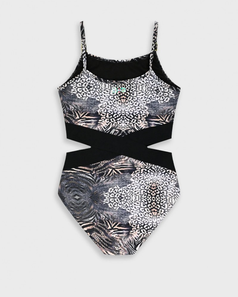 Εφηβικό Ολόσωμο Μαγιό Αθλητικό Κορίτσι (6-16) -Εμπριμέ- 