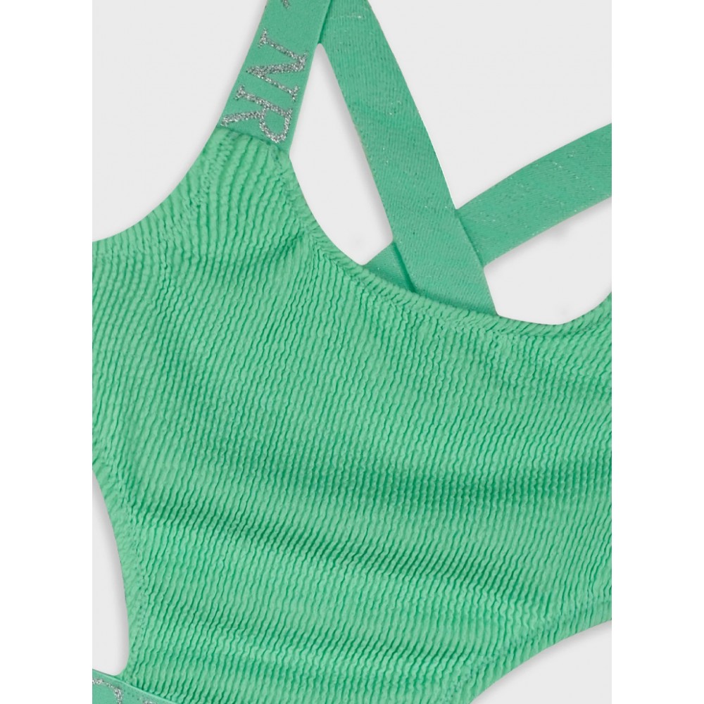 Εφηβικό Ολόσωμο Μαγιό Αθλητικό Κορίτσι (6-16) -Πράσινο Νέον- 