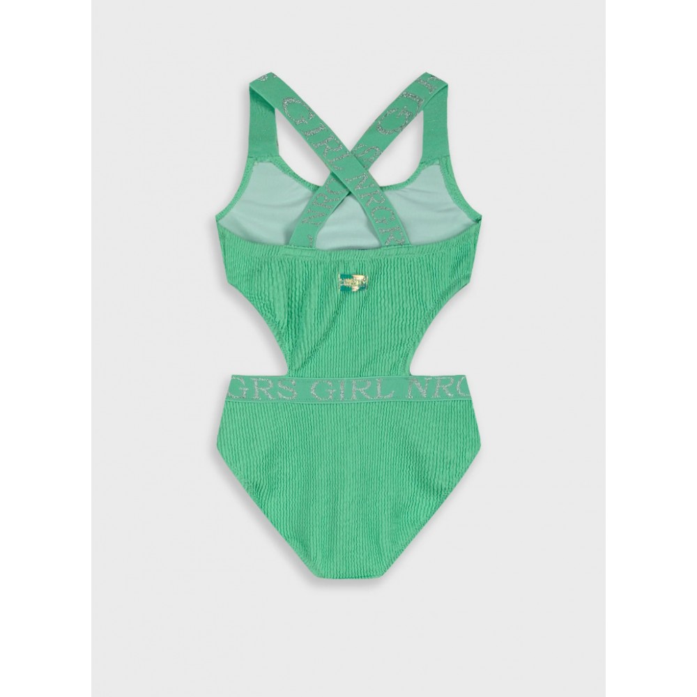 Εφηβικό Ολόσωμο Μαγιό Αθλητικό Κορίτσι (6-16) -Πράσινο Νέον- 36-226203-8