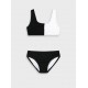 Εφηβικό Μαγιό Μπικίνι Δίχρωμο Με Μπουστάκι Κορίτσι (6-16) -Μαύρο- 36-226207-8