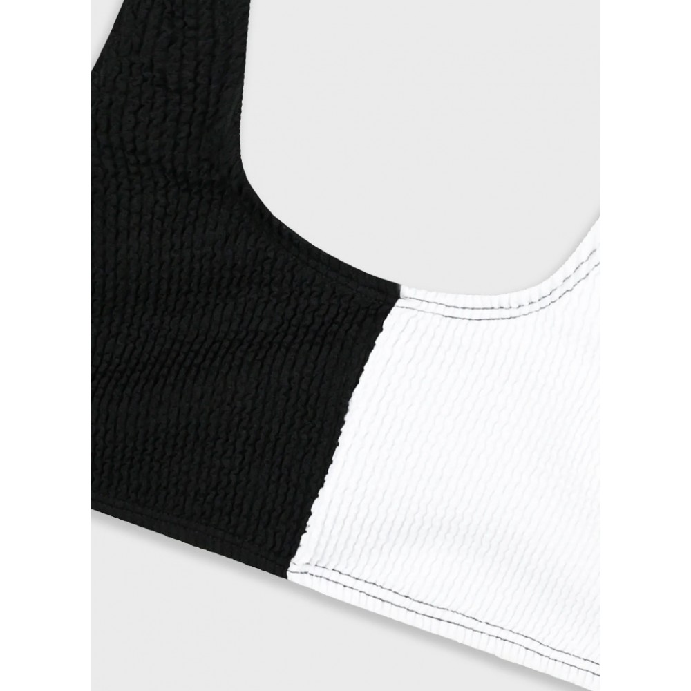 Εφηβικό Μαγιό Μπικίνι Δίχρωμο Με Μπουστάκι Κορίτσι (6-16) -Μαύρο- 36-226207-8