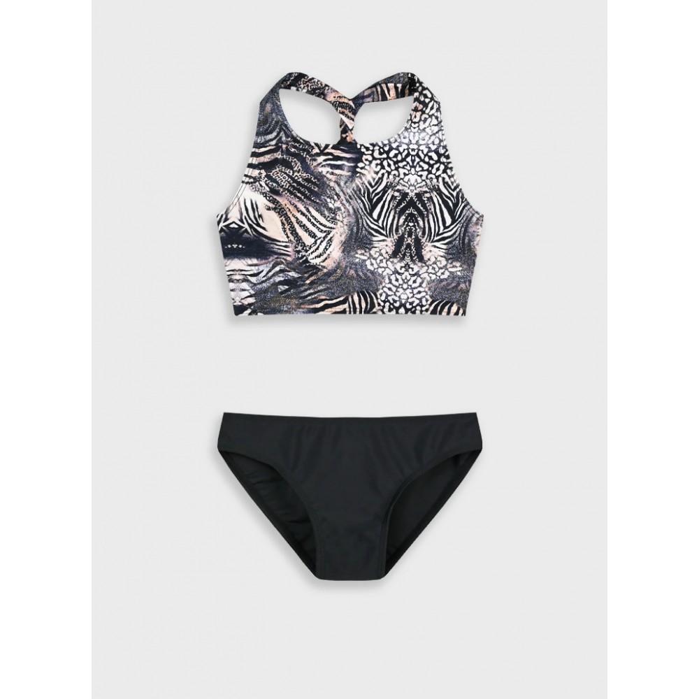 Εφηβικό Μαγιό Μπικίνι Με Μπουστάκι Κορίτσι (6-16) -Εμπριμέ- 