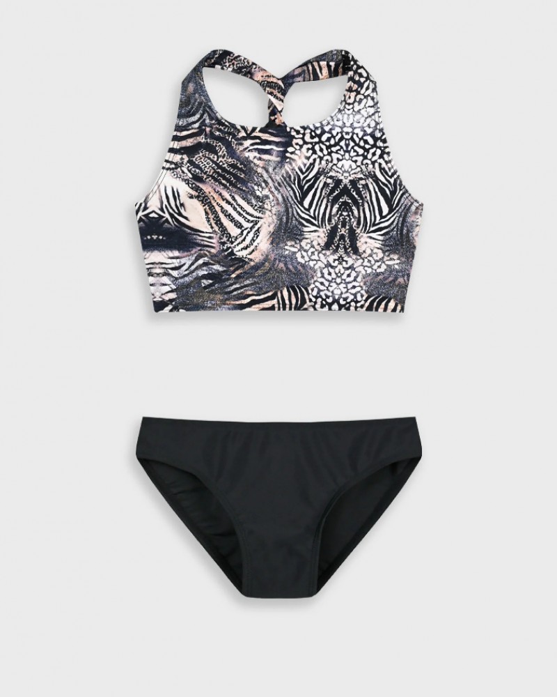 Εφηβικό Μαγιό Μπικίνι Με Μπουστάκι Κορίτσι (6-16) -Εμπριμέ- 