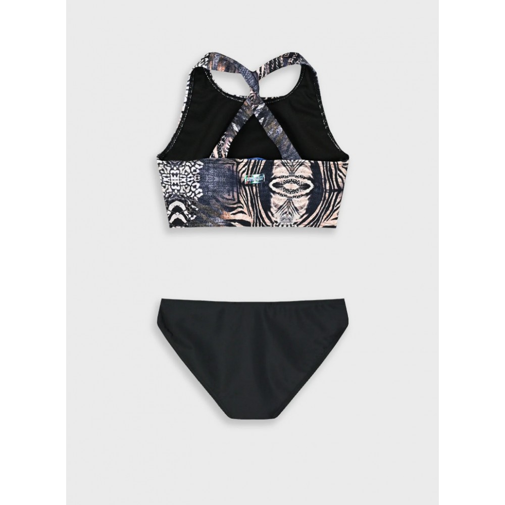 Εφηβικό Μαγιό Μπικίνι Με Μπουστάκι Κορίτσι (6-16) -Εμπριμέ- 