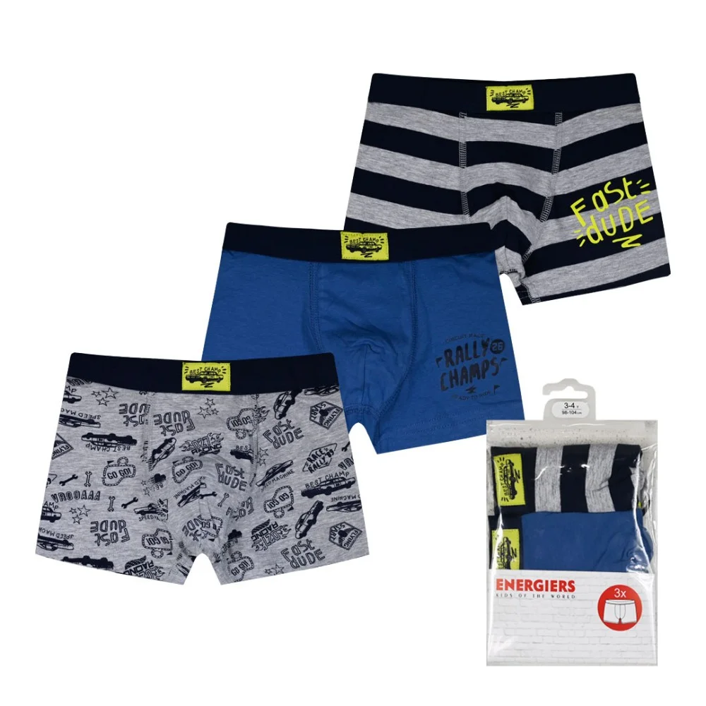 Σετ 3 Τεμάχια Βαμβακερά Boxer Αγόρι -Μαρέν- 39-3485