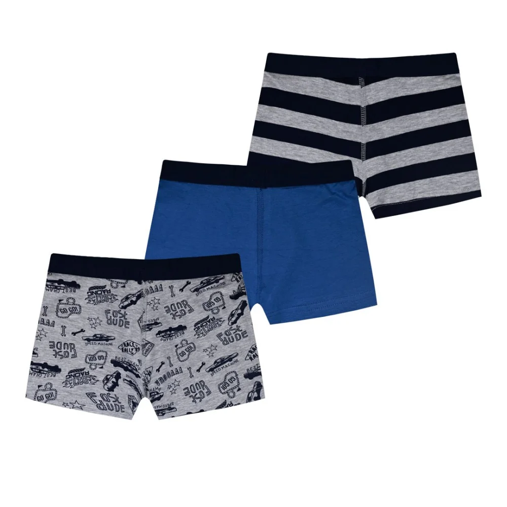 Σετ 3 Τεμάχια Βαμβακερά Boxer Αγόρι -Μαρέν- 39-3485