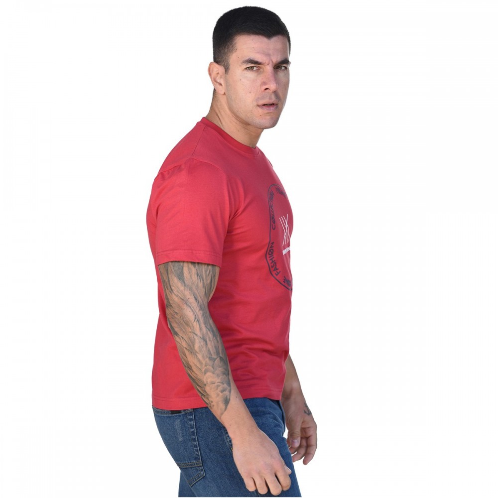Ανδρικό Fashion T-Shirt Με Τύπωμα Biston Classic –Κόκκινο- 43-206-004