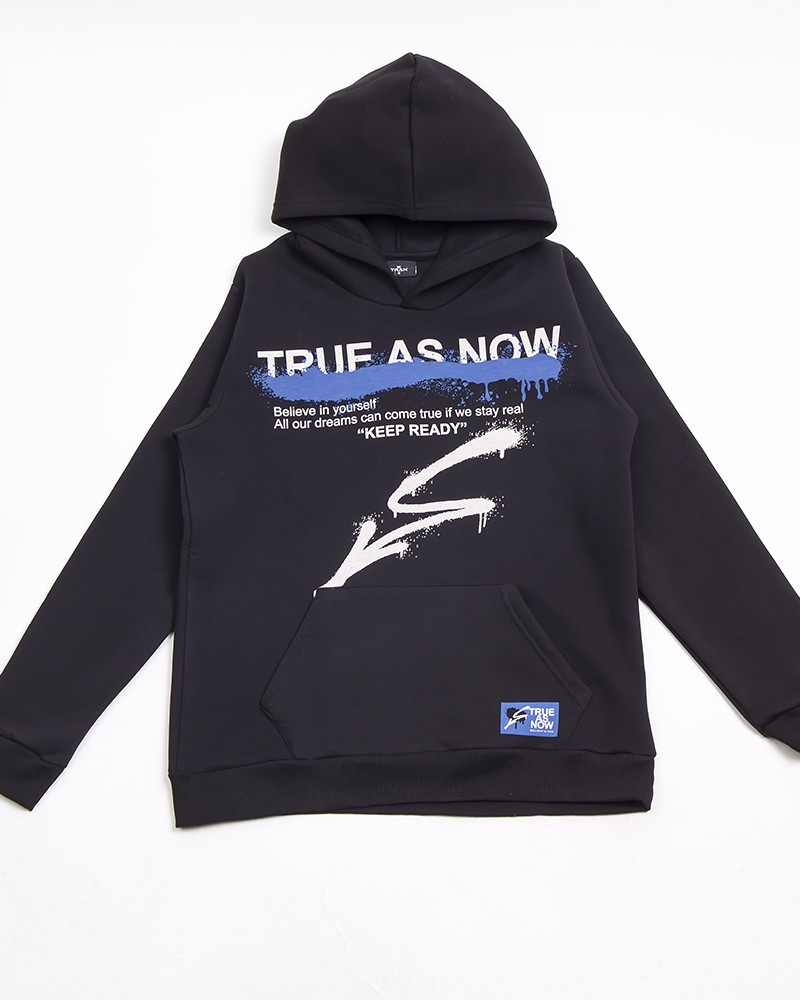 Μπλούζα Φούτερ Με Κουκούλα Hoodie -Μαύρο- 44305