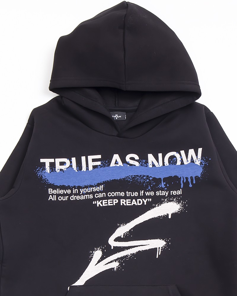 Μπλούζα Φούτερ Με Κουκούλα Hoodie -Μαύρο- 44305