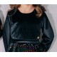 Παιδικό Φόρεμα Fashion Από Βελούδο και Πολύχρωμες Παγιέτες Κορίτσι (1-6Ε) -Μαύρο- 45-124367-7