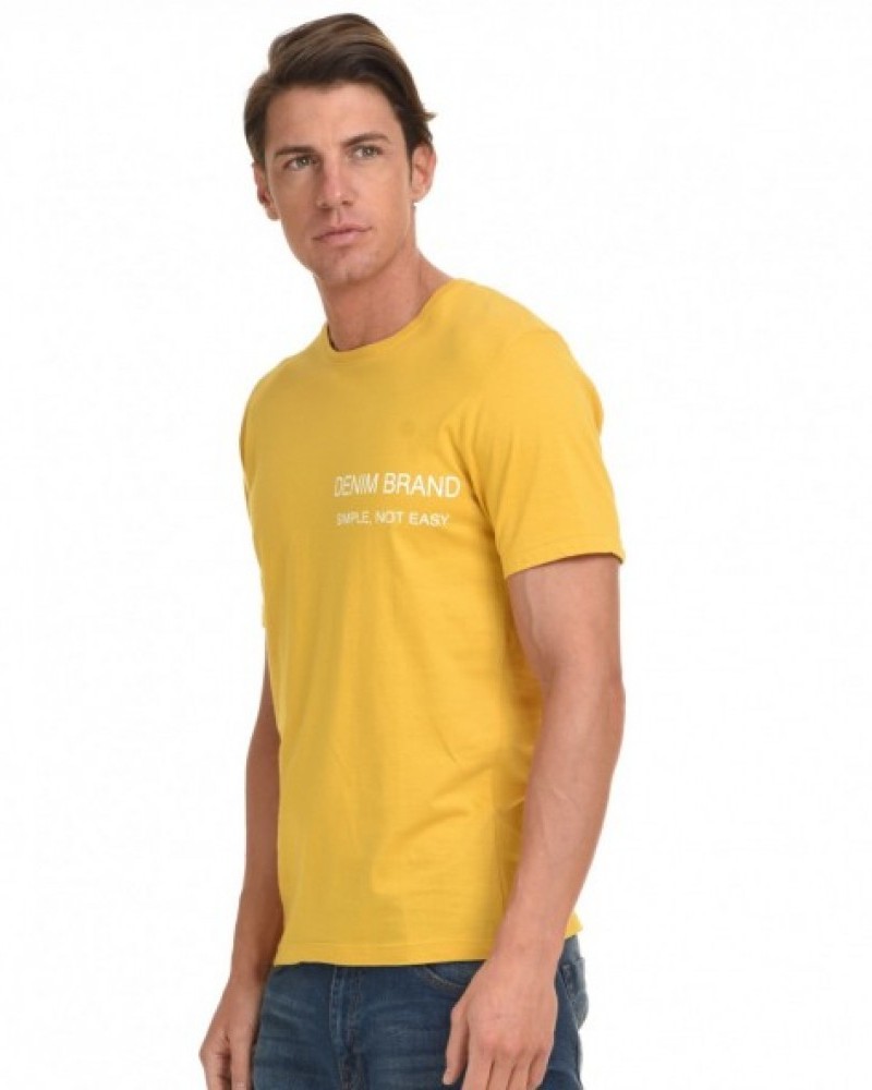  Ανδρικό Fashion T-Shirt Κοντομάνικο Biston Classic –Κίτρινο- 45-206-018