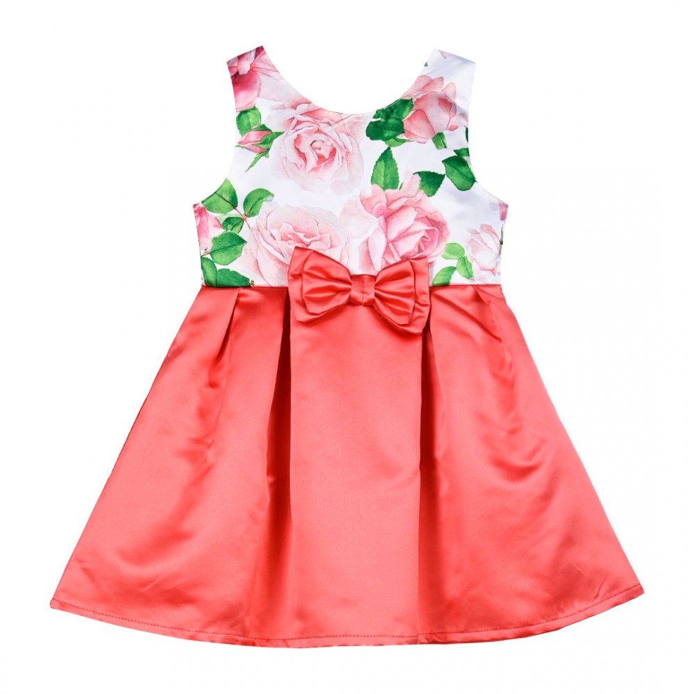 Παιδικό Fashion Φόρεμα Floral Κορίτσι -Γλυκό Κοραλλί- 45-224379-7