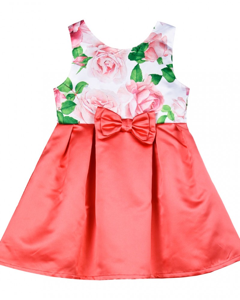 Παιδικό Fashion Φόρεμα Floral Κορίτσι -Γλυκό Κοραλλί- 45-224379-7