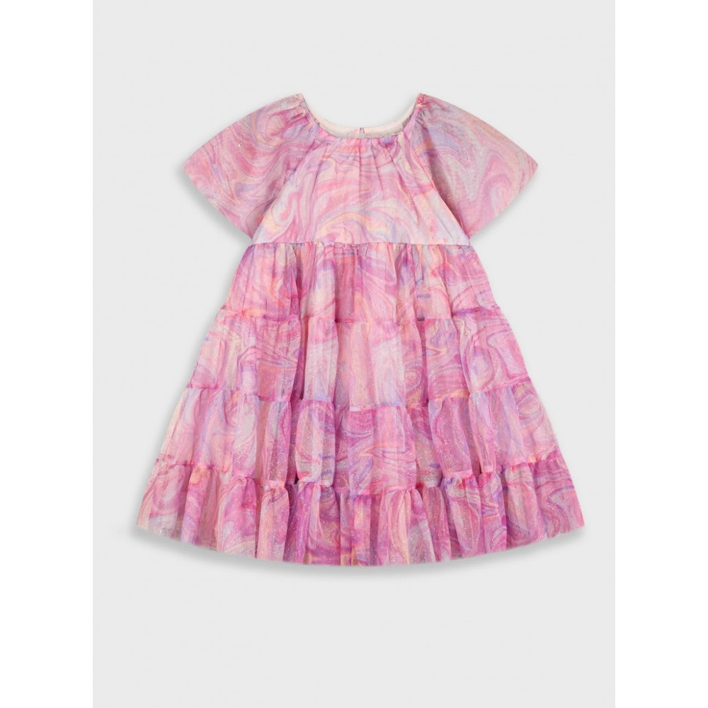 Παιδικό Φόρεμα Boutique από Τούλι με Λάμψη Κορίτσι (2-6) –Εμπριμέ– 45-226378-7