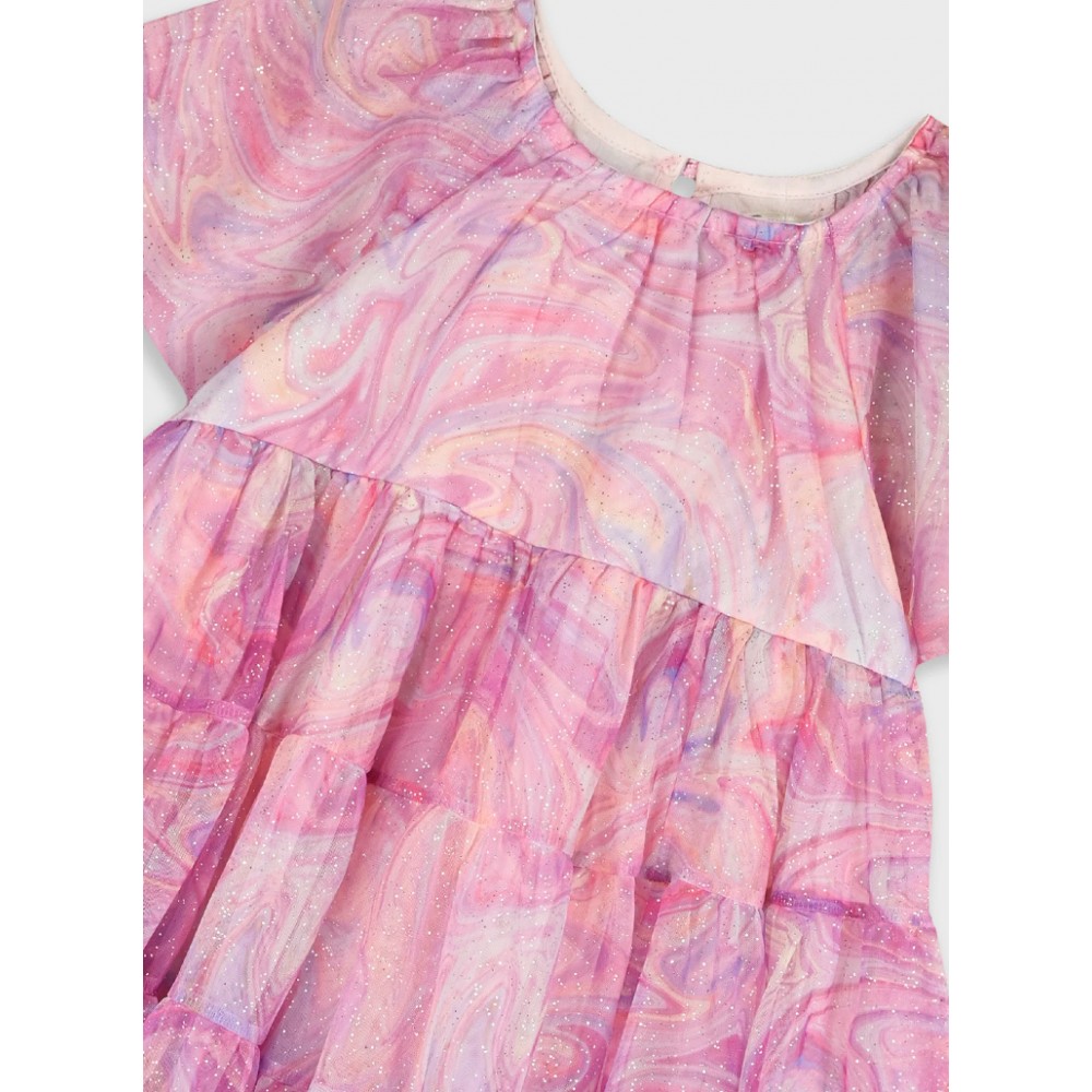Παιδικό Φόρεμα Boutique από Τούλι με Λάμψη Κορίτσι (2-6) –Εμπριμέ– 45-226378-7