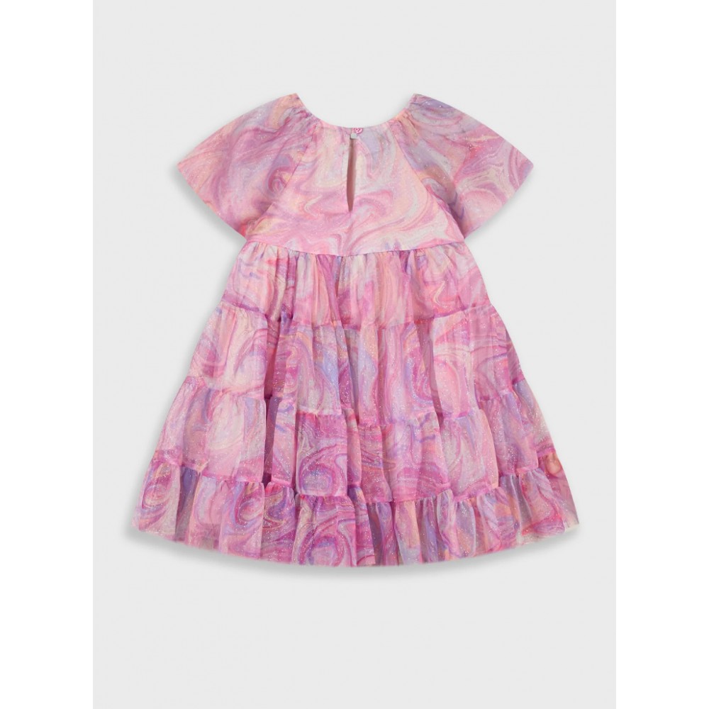 Παιδικό Φόρεμα Boutique από Τούλι με Λάμψη Κορίτσι (2-6) –Εμπριμέ– 45-226378-7