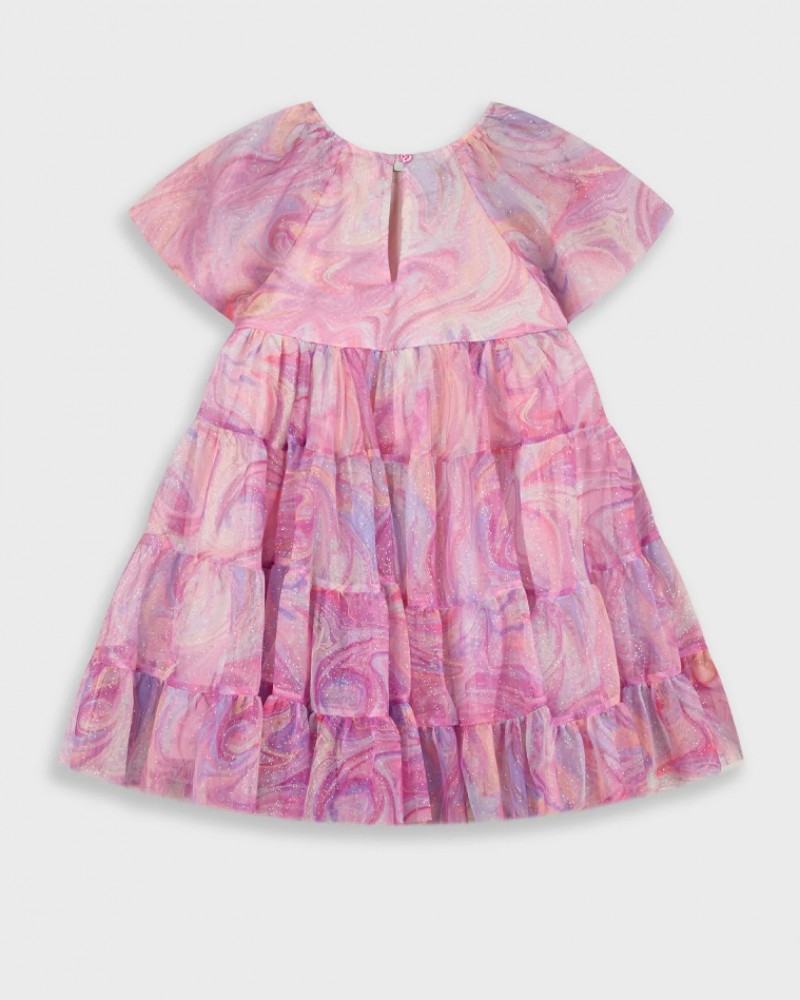 Παιδικό Φόρεμα Boutique από Τούλι με Λάμψη Κορίτσι (2-6) –Εμπριμέ– 