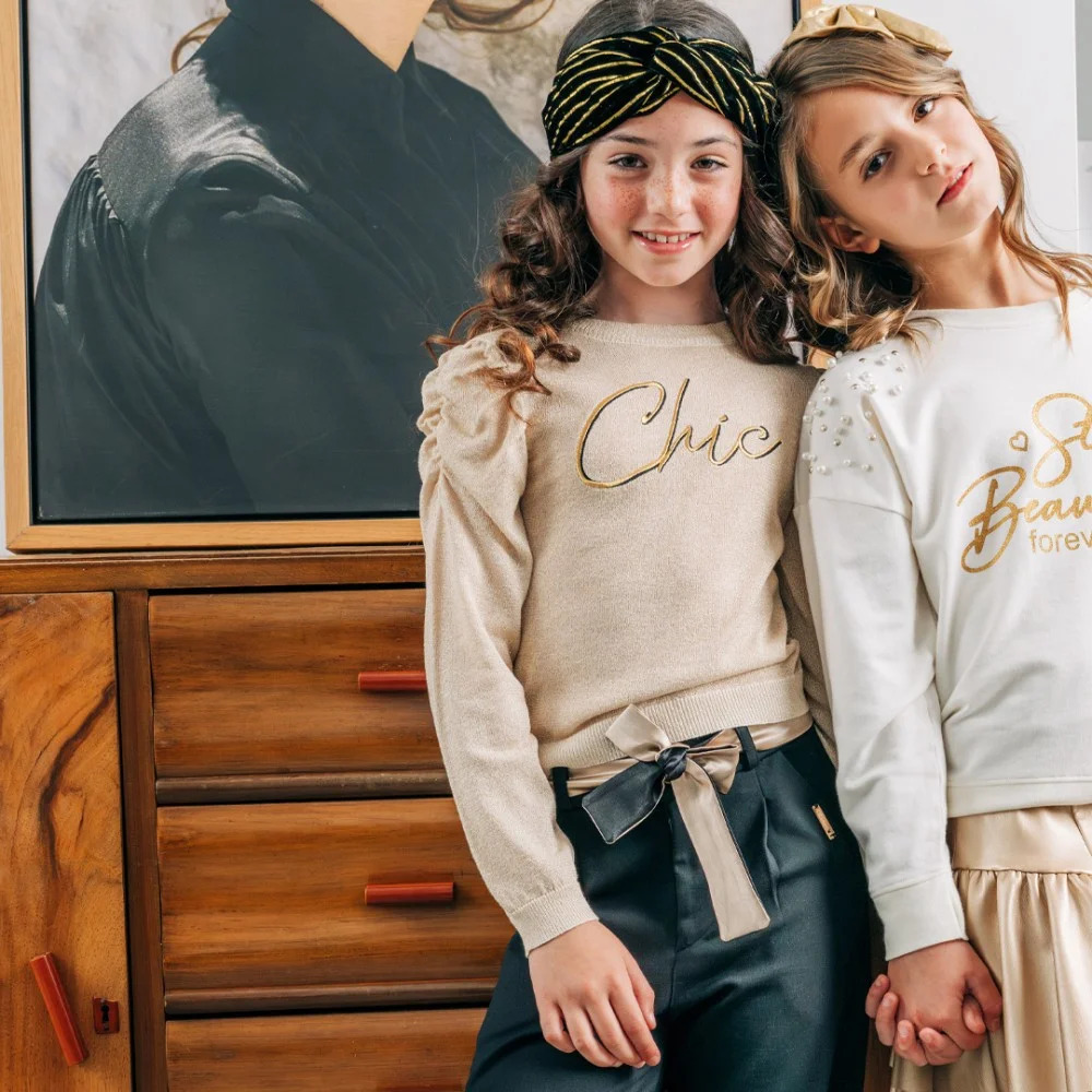Εφηβική Boutique Παντελόνα με Ζώνη Κορίτσι (6-16) -Μαύρο- 46-124270-2 