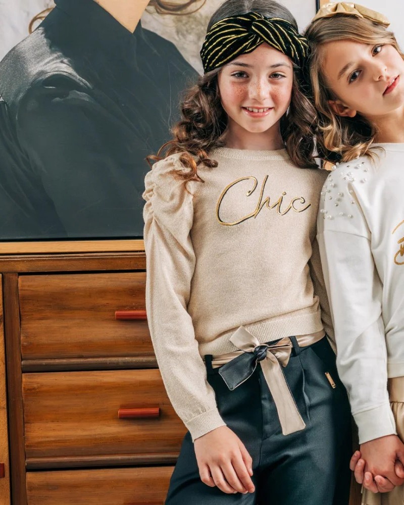 Εφηβική Boutique Παντελόνα με Ζώνη Κορίτσι (6-16) -Μαύρο- 46-124270-2 