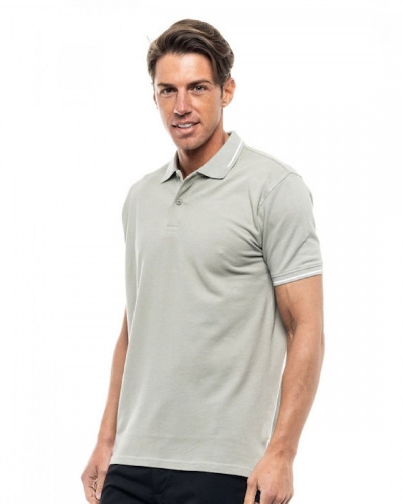 Ανδρική Μπλούζα, T-Shirt Polo Biston Classic -Μέντα- 47-206-009