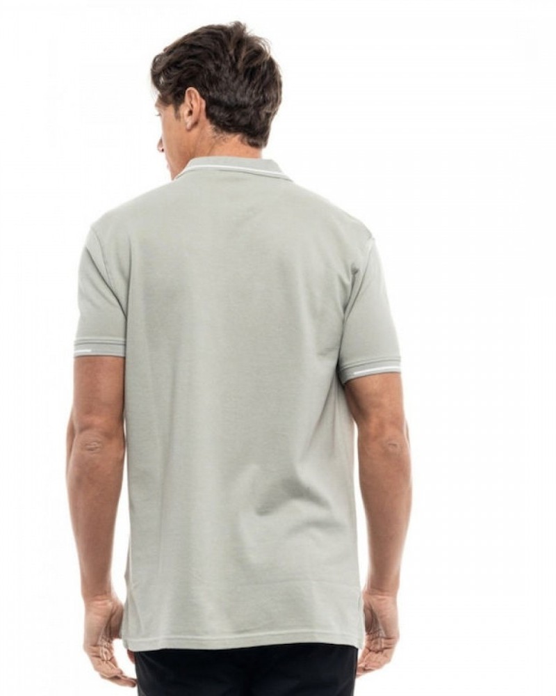 Ανδρική Μπλούζα, T-Shirt Polo Biston Classic -Μέντα- 47-206-009