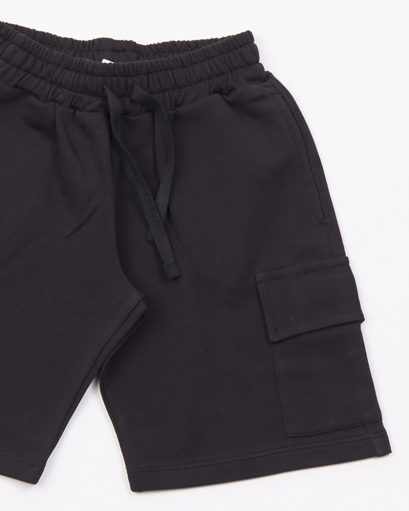 Εφηβική Βερμούδα Cargo Basic Authentic Shorts Αγόρι (6-16) -Μαύρο- 47309
