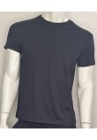 Ανδρική Μακό Μπλούζα T-Shirt Μονόχρωμη -Μαύρο- 47501
