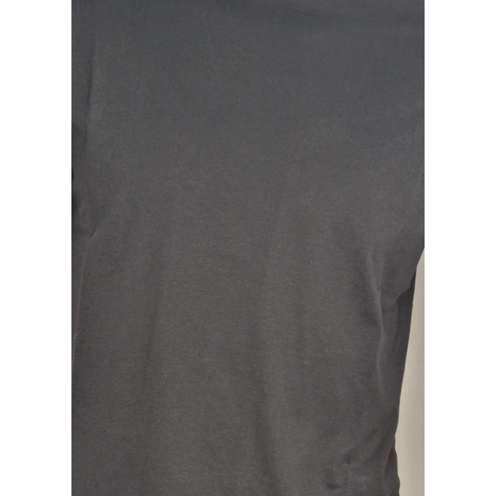 Ανδρική Μακό Μπλούζα T-Shirt Μονόχρωμη -Μαύρο- 47501