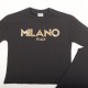 Εφηβικό Σετ Φούτερ Φόρμα Εποχής με Τύπωμα Milano για Κορίτσι (6-16) -Μαύρο-