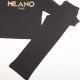 Εφηβικό Σετ Φούτερ Φόρμα Εποχής με Τύπωμα Milano για Κορίτσι (6-16) -Μαύρο-