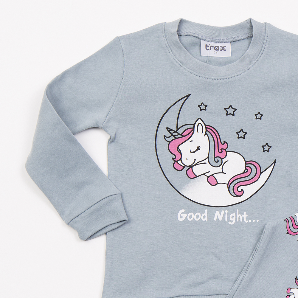 Παιδική Βαμβακερή Πιτζάμα Με Τύπωμα Unicorn Good Night Κορίτσι (2-6) -Άκουα- 48793 Παιδική Βαμβακερή Πιτζάμα Με Τύπωμα Unicorn Good Night Κορίτσι (2-6) -Άκουα- 48793