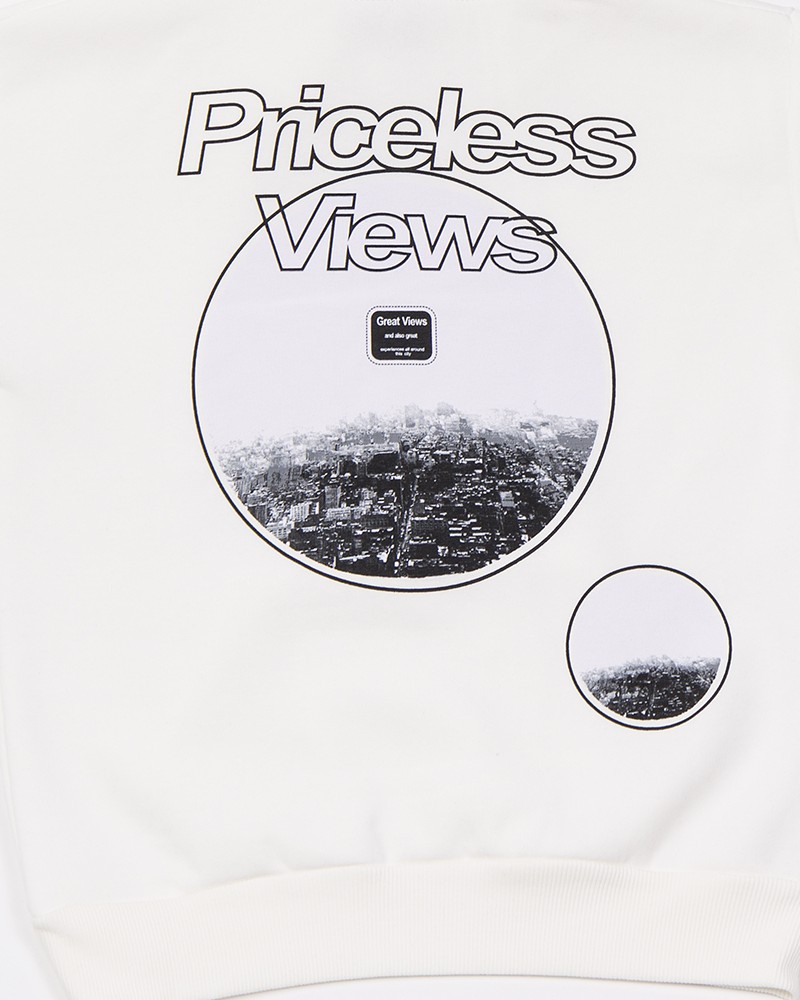 Εφηβικό Σετ Φούτερ Φόρμα με Κουκούλα και Τύπωμα Priceless Views για Αγόρι (6-16) -Εκρού-  Εφηβικό Σετ Φούτερ Φόρμα με Κουκούλα και Τύπωμα Priceless Views για Αγόρι (6-16) -Εκρού-