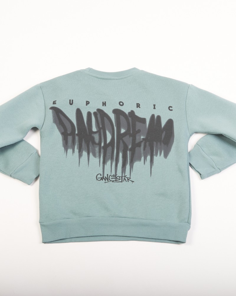 Εφηβικό Σετ Φούτερ Φόρμα με Τύπωμα Day Dream για Αγόρι (6-16) -Μέντα-