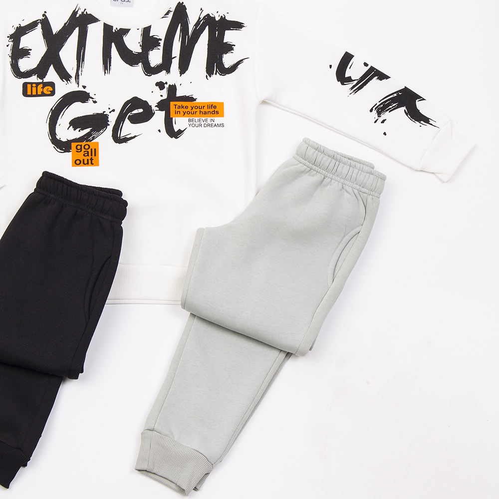 Εφηβικό Σετ Φούτερ 3Τμχ με Μπλούζα Extreme Get και 2 Παντελόνια Αγόρι (6-16) -Εκρού- 48858 Εφηβικό Σετ Φούτερ 3Τμχ με Μπλούζα Extreme Get και 2 Παντελόνια Αγόρι (6-16) -Εκρού- 48858