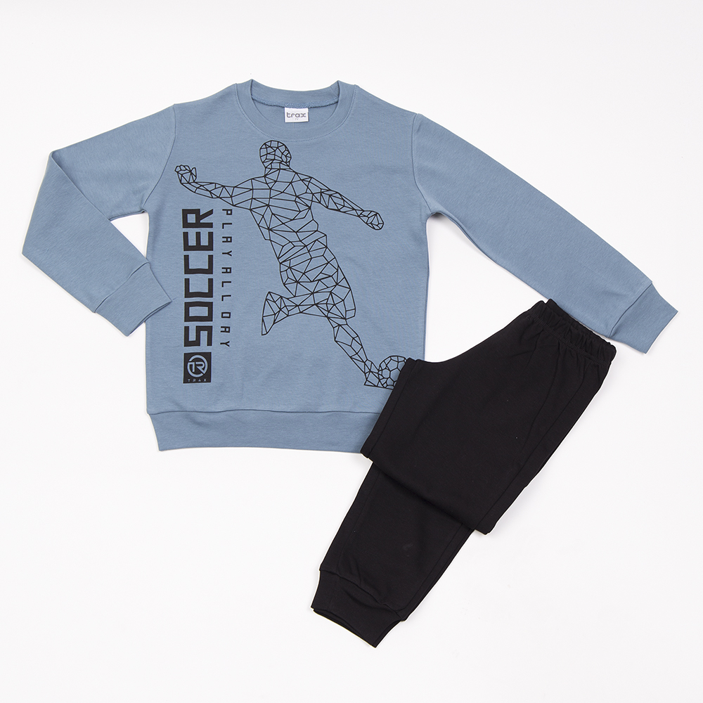 Εφηβική Βαμβακερή Πυτζάμα με Τύπωμα Soccer Αγόρι (6-16) -Ραφ-  Εφηβική Βαμβακερή Πυτζάμα με Τύπωμα Soccer Αγόρι (6-16) -Ραφ-