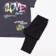 Εφηβικό Μακό Σετ με Μπλούζα Love Και Κολάν Κορίτσι (6-16) -Γραφίτη- 49114