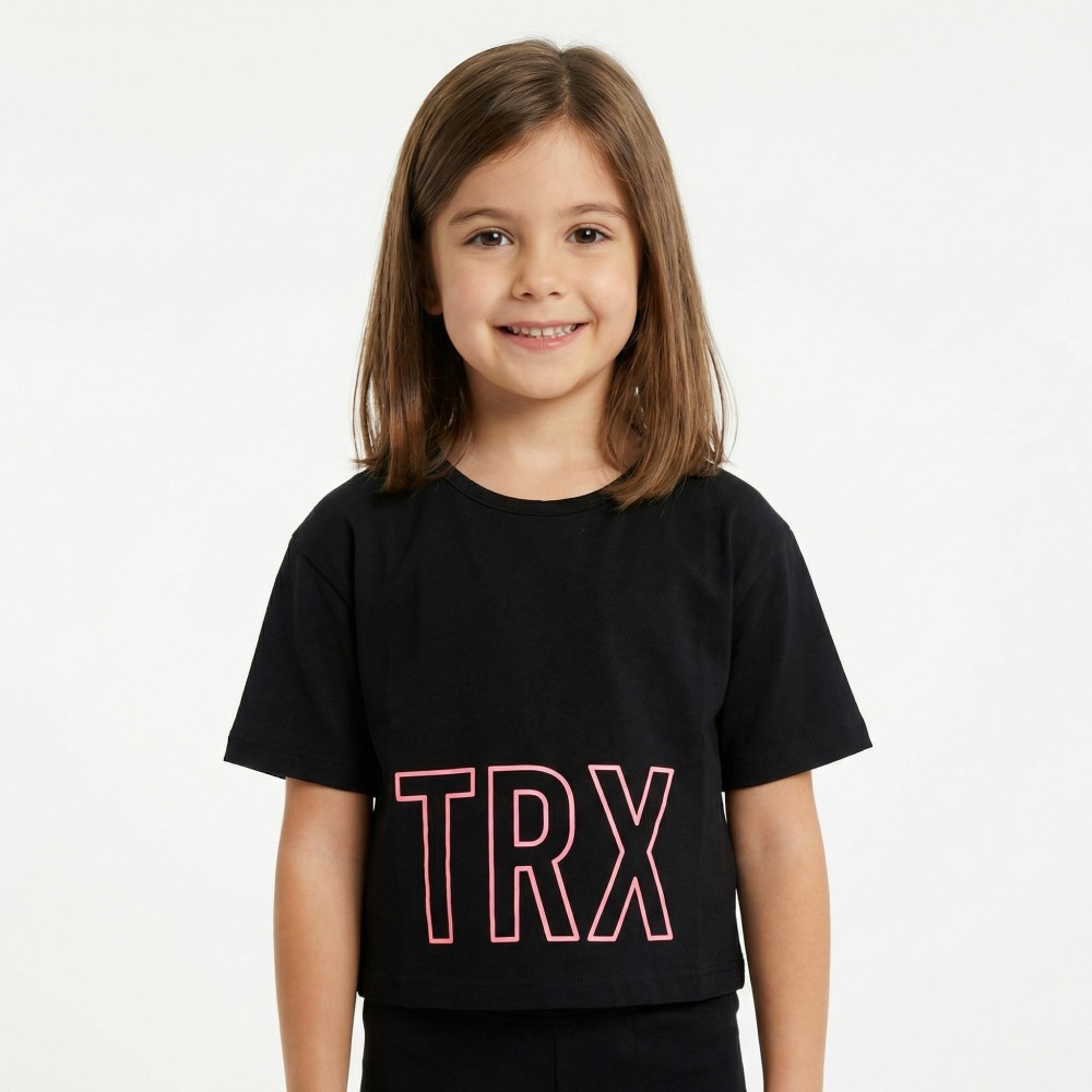 Εφηβικό Μακό Σετ με Μπλούζα Girl Και Κολάν Κάπρι Κορίτσι (6-16) -Μαύρο- 49116