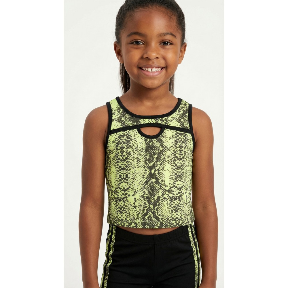 Εφηβικό Σετ με Μπλούζα Αμάνικη Animal Και Σορτς Ποδηλατικό Κορίτσι (6-16) -Λάιμ- 49128