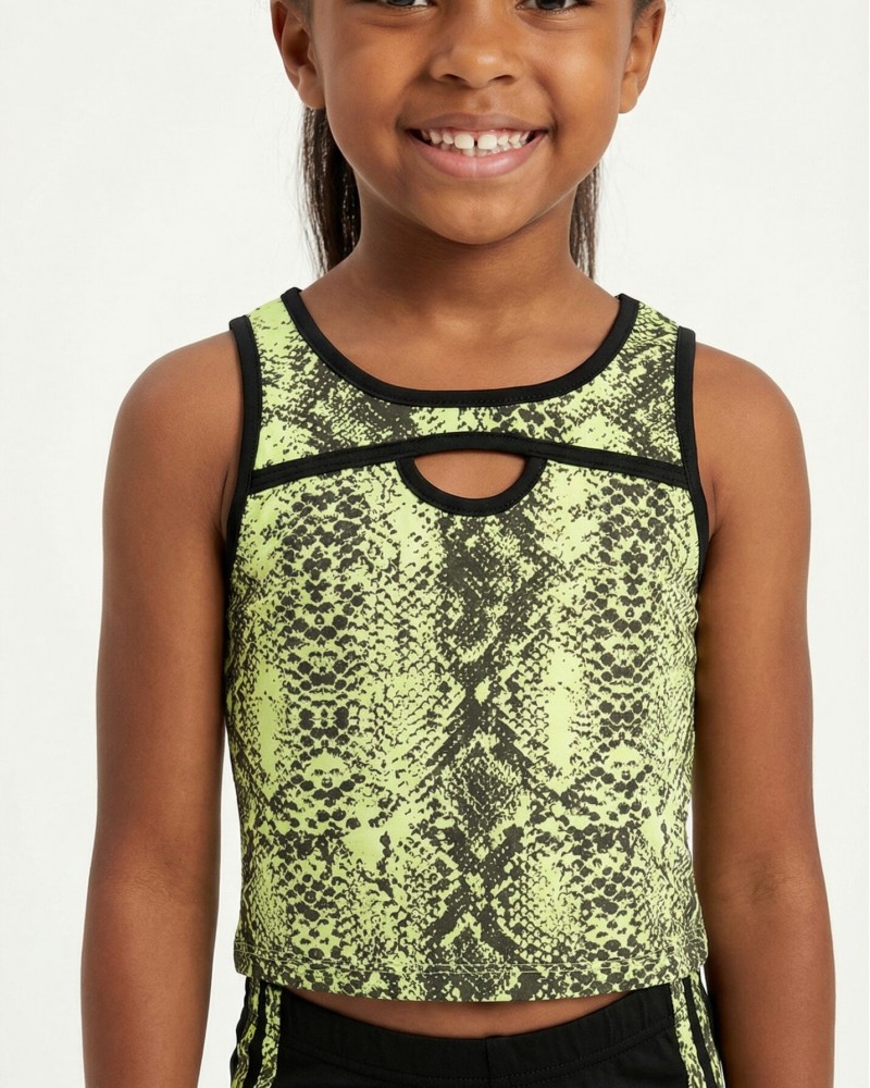 Εφηβικό Σετ με Μπλούζα Αμάνικη Animal Και Σορτς Ποδηλατικό Κορίτσι (6-16) -Λάιμ- 