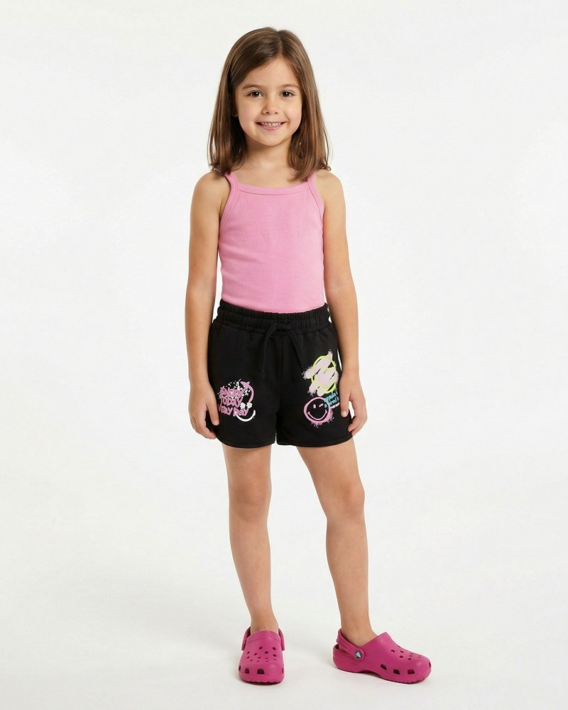 Εφηβικό Σετ με Μπλουζάκι Τιράντα Και Σορτς Just Smile Edition Κορίτσι (6-16) -Ροζ- 