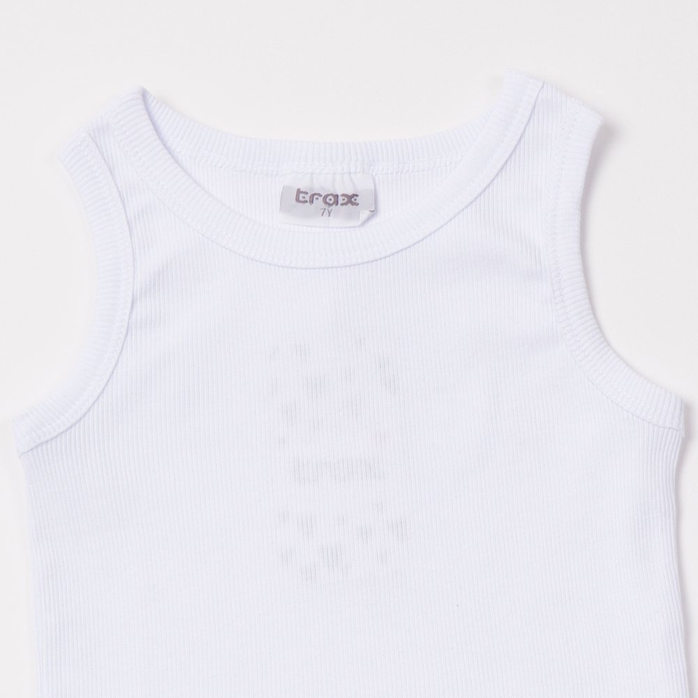 Εφηβική Αμάνικη Μπλούζα Ριπ Κορίτσι (6-16) -Λευκό- 49161