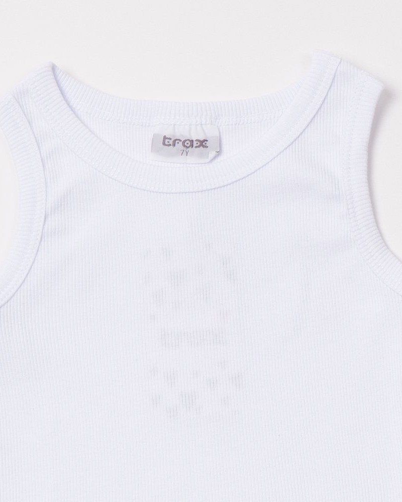 Εφηβική Αμάνικη Μπλούζα Ριπ Κορίτσι (6-16) -Λευκό- 