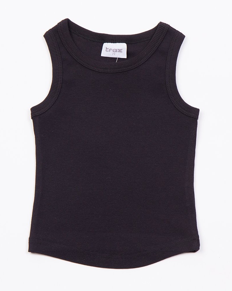 Εφηβική Αμάνικη Μπλούζα Ριπ Κορίτσι (6-16) -Μαύρο- 