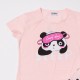 Εφηβική Βαμβακερή Πιτζάμα Με Τύπωμα Panda Sleep Κορίτσι (6-16) -Κουφετί- 49190
