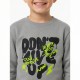 Εφηβικό Σετ Φούτερ Φόρμα Εποχής με Τύπωμα Don't Give Up Αγόρι (6-16) -Γκρι- 49309