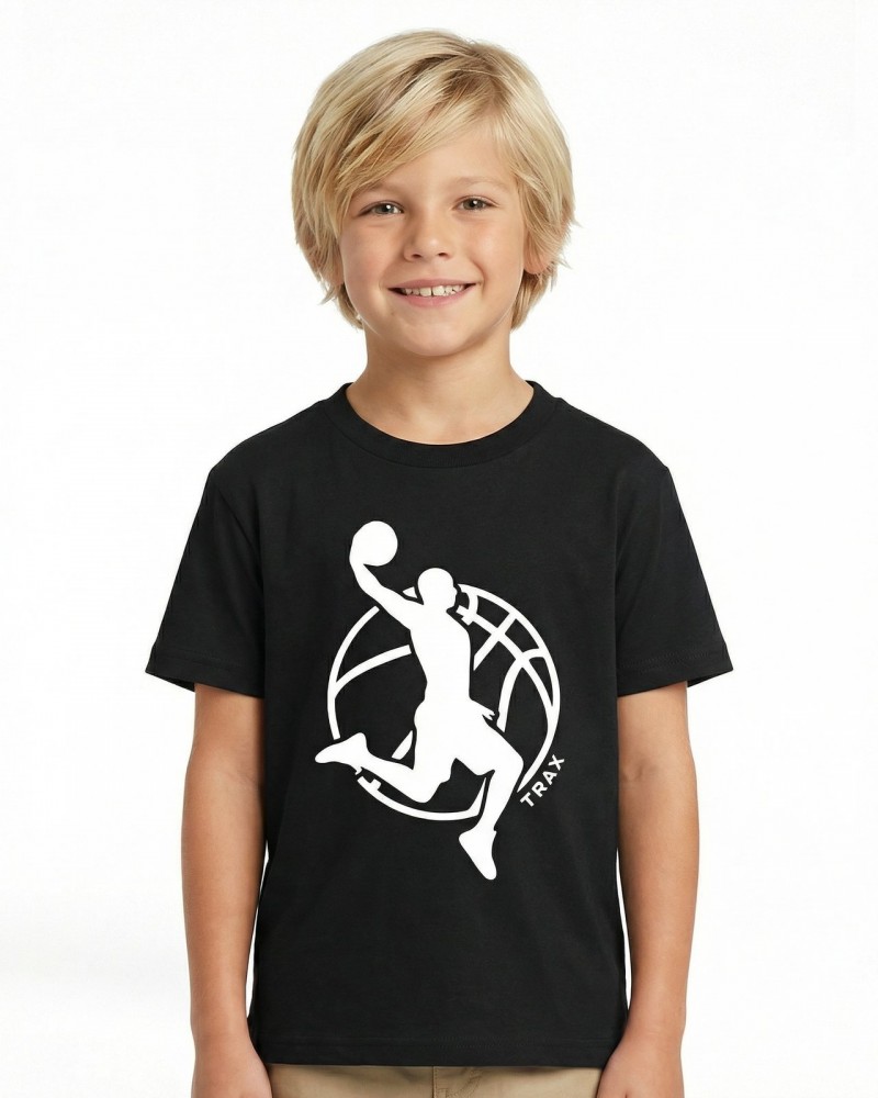 Εφηβικό Σετ Μακό με Μπλούζα Μπάσκετ και Βερμούδα Αγόρι (6-16) –Μαύρο– 