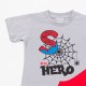 Παιδική Βαμβακερή Πιτζάμα Με Τύπωμα Little Hero Αγόρι (2-6) -Γκρι- 49490