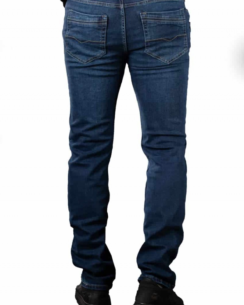 Ανδρικό Ελαστικό Jean Κλασσικό Σε Regular Straight Γραμμή -Μπλε- Profil 518