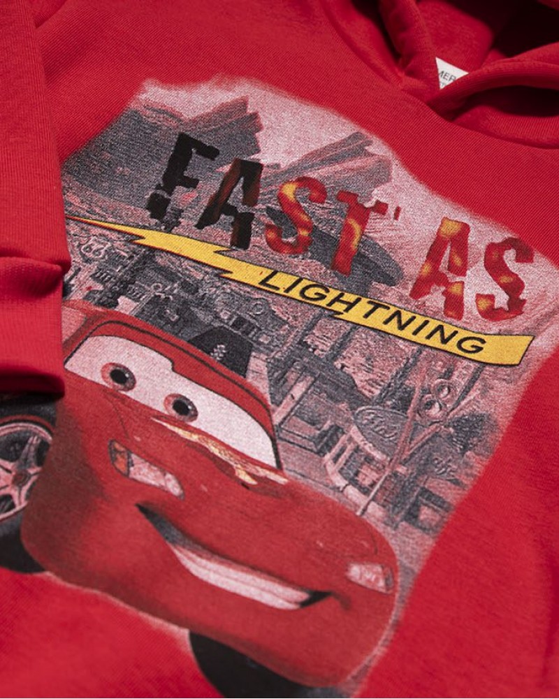 Σετ Φούτερ Φόρμα “Fast as Lightning” για Αγόρι 2-6ετών -κόκκινο- 12-555